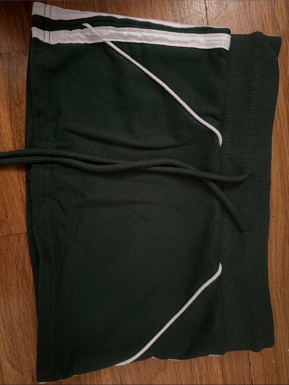 Edikted Dark Green Mini Skirt with White Trim